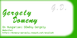 gergely domeny business card