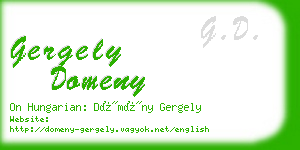 gergely domeny business card